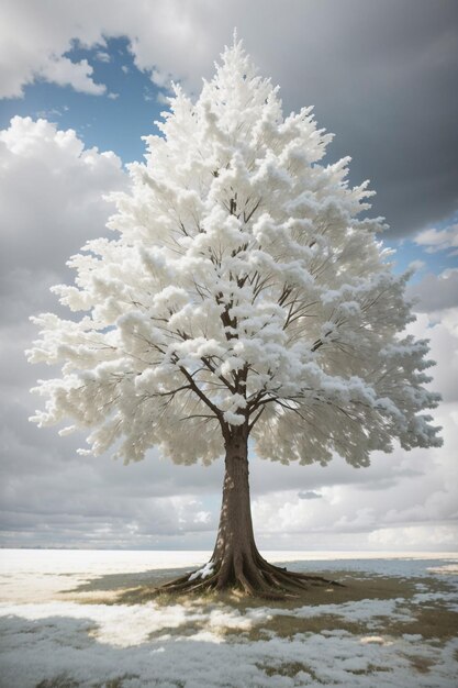 Foto albero giallo albero bianco