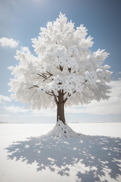 Foto albero giallo albero bianco