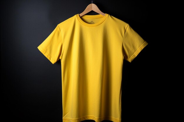 Photo yellow tshirt for advertisement