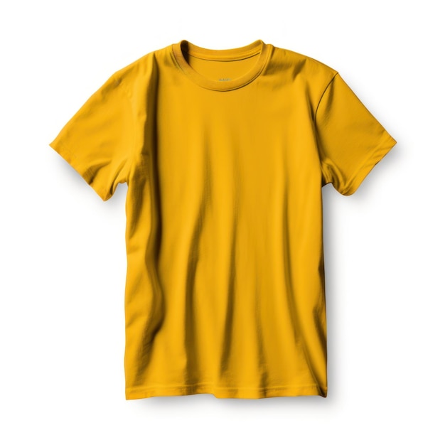 Photo yellow tshirt mockup illustration ai generativexa