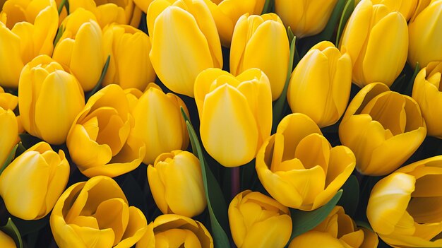 Photo yellow tulips