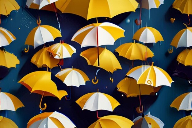 写真 黄色い傘のアイコン 白い背景に隔離された黄色い傘