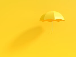 Ombrello giallo con ombra sul giallo