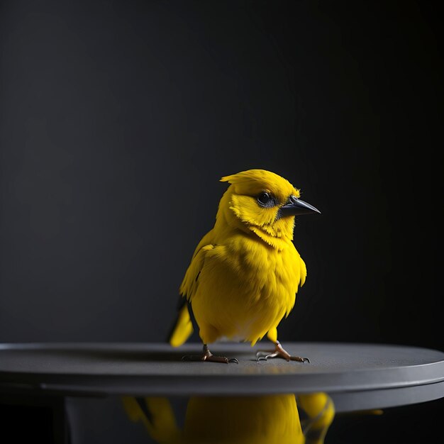 yellow wagtail on a branch generated Ai