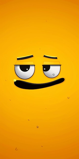 a yellow wall with a cartoon face with a mouth drawn on it