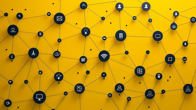 a yellow wall with a large number of dots and the word quot i quot on it