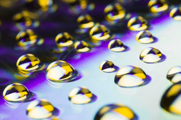 Yellow water drops