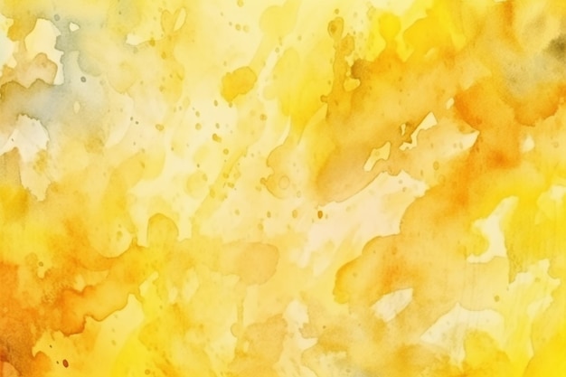 Yellow watercolor abstract background