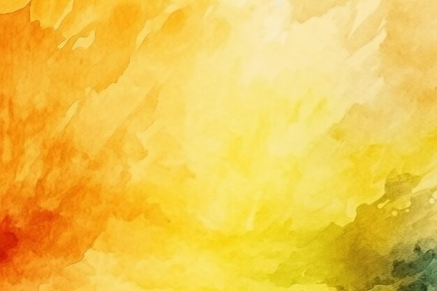 Yellow watercolor abstract background