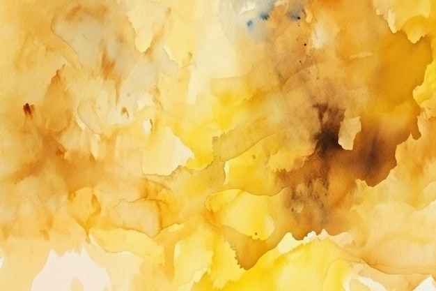 Yellow watercolor abstract background