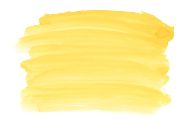 노란색 수채화 배경 손으로 브러시로 그린