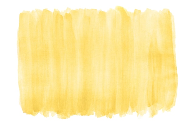 Photo yellow watercolor background with brushstroke texture and rough edges