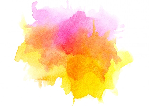 Yellow watercolor background.