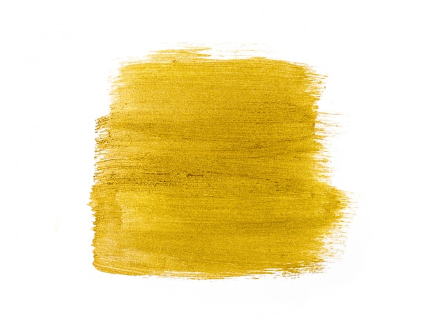 Yellow watercolor paint brush