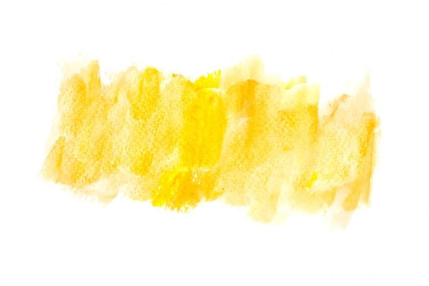 색 음영 페인트 배경으로 노란 수채화 얼룩