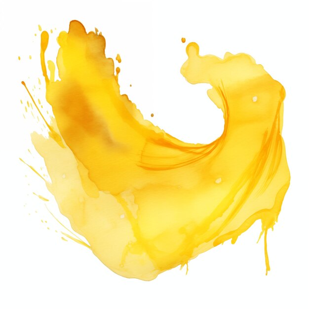 Yellow watercolor stain