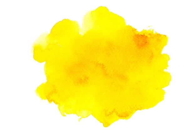 Photo yellow watercolor stains background