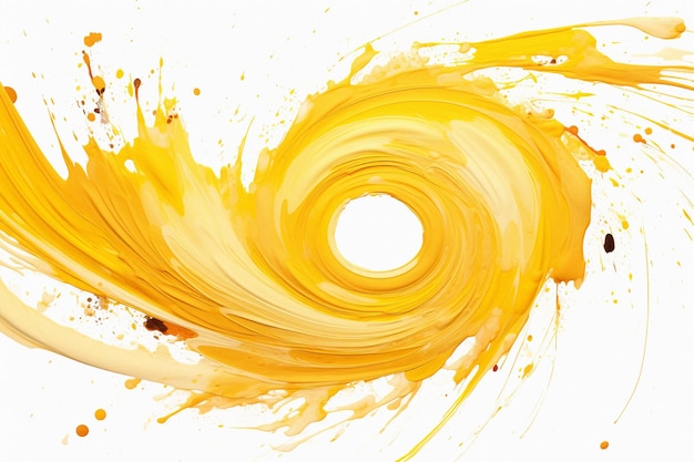 Photo yellow watercolor swirl eyecatching beauty