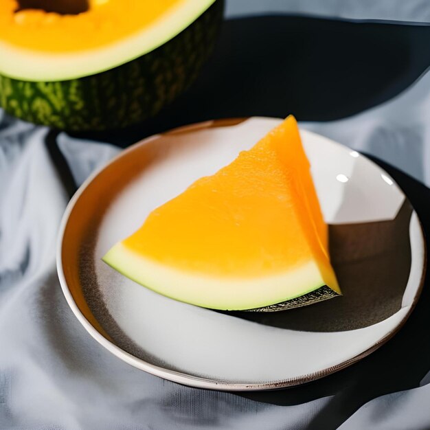 yellow watermelon on the table