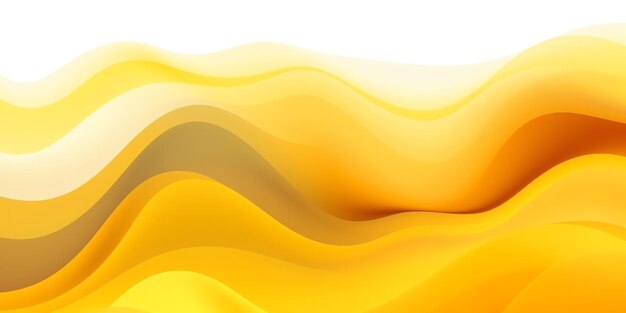 Photo yellow waves on a white background