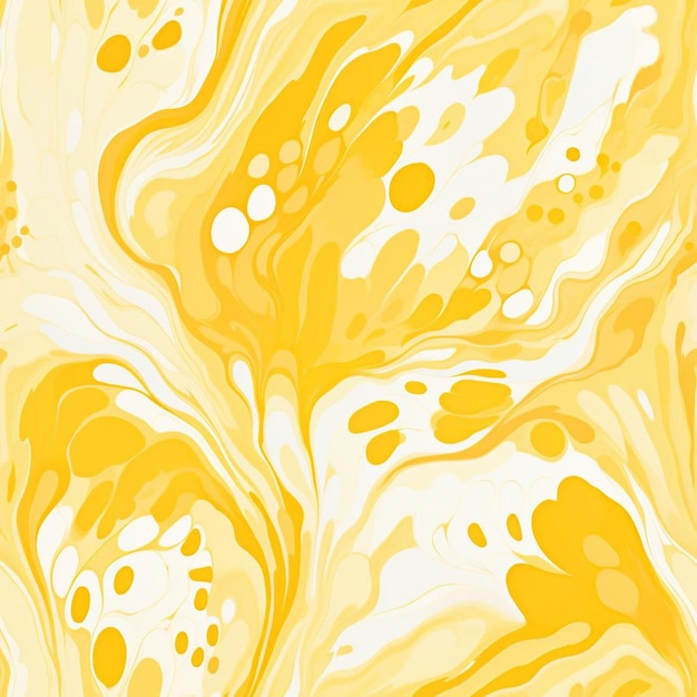 Photo a yellow and white pattern with the bubbles on it