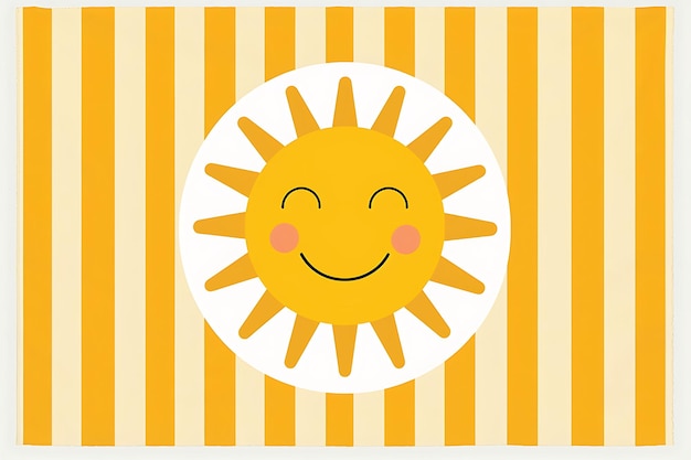 a yellow and white picture of a sun with a yellow background