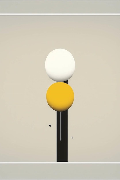 Yellow and white traffic light sitting on top of a pole generative ai