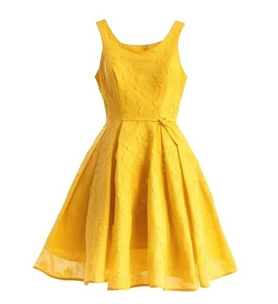 Yellow women dress