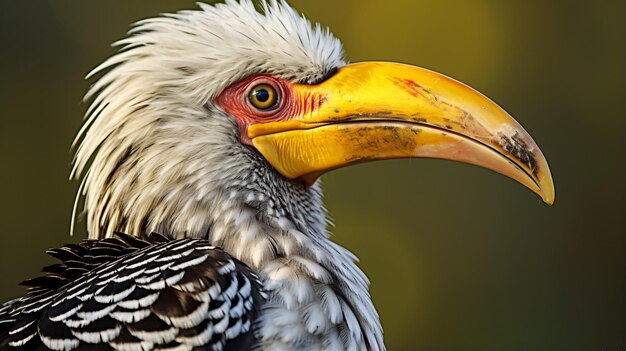 Yellowbilled hornbill close up