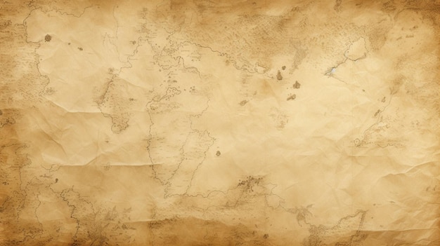 Yellowed Map Paper Background