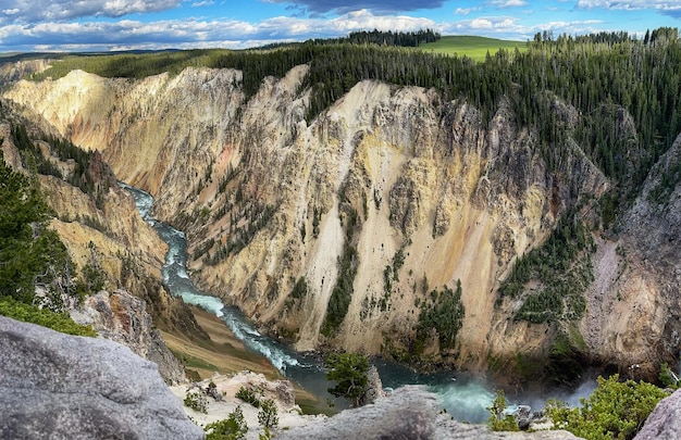 Foto canyon di yellowstone