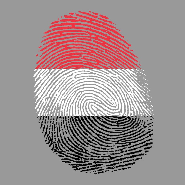 yemen flag on finger imprint