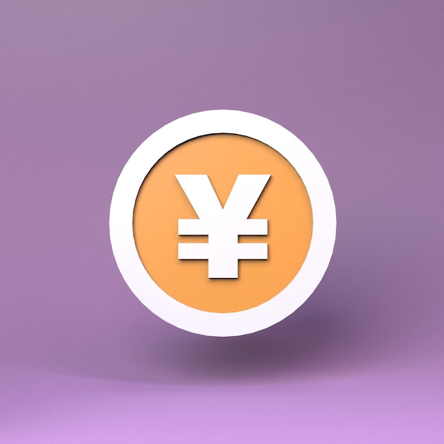 Yen pictogram 3D-rendering illustratie