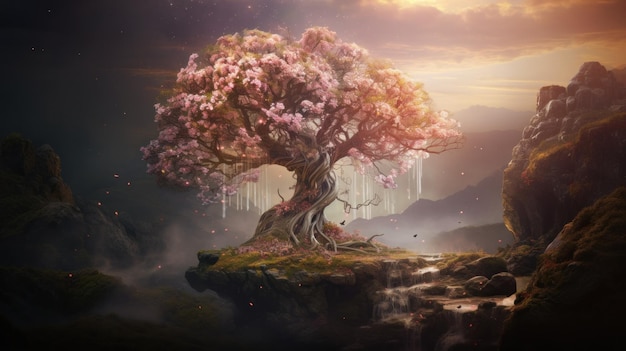 Yggdrasil met Bohemian Charm Tree of Life van Noorse Mythologie met Vrouwelijke Touch