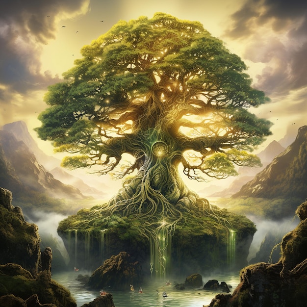 Yggdrasil tree illustration