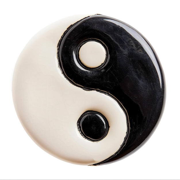 yin yang symbol of harmony and balance isolated on white background