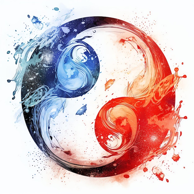 Foto simbolo yin e yang che rappresentano l'equilibrio e l'armonia