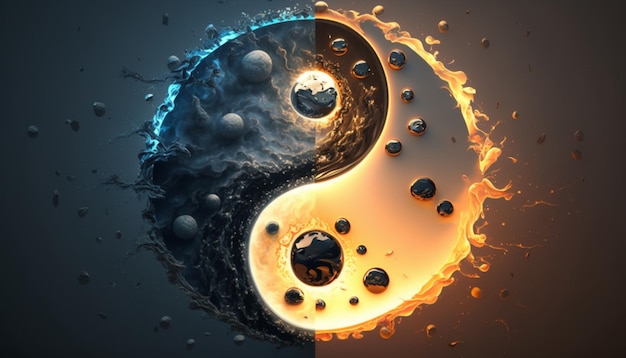 Foto carta da parati yin yang