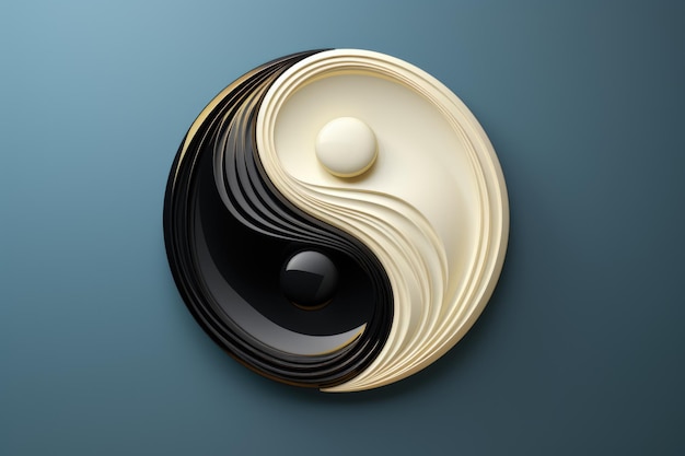 Ying Yang Symbol for Balance and Harmony Flat Vector Icon for applications and w generative IA