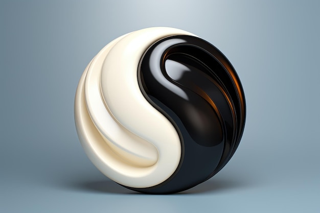 균형 및 조화를 위한 영 영 기호 (Ying Yang Symbol for Balance and Harmony Flat Vector Icon for Applications and W Generative AI) 는 균형과 조화를 위한 평평한 터 아이콘이다.