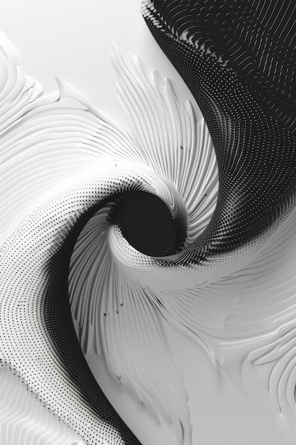 ying yang symbol in style of Data visualization