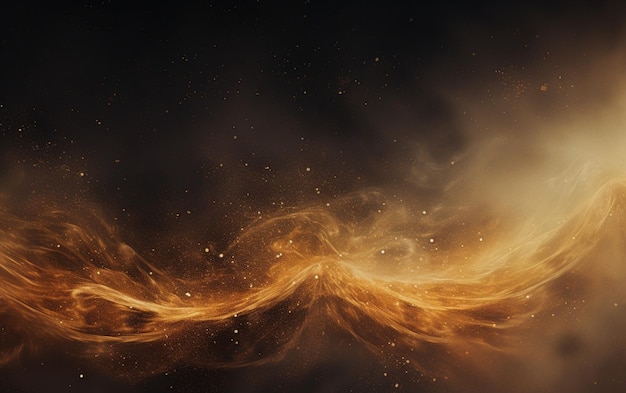 ynamic golden particle flowing dust background