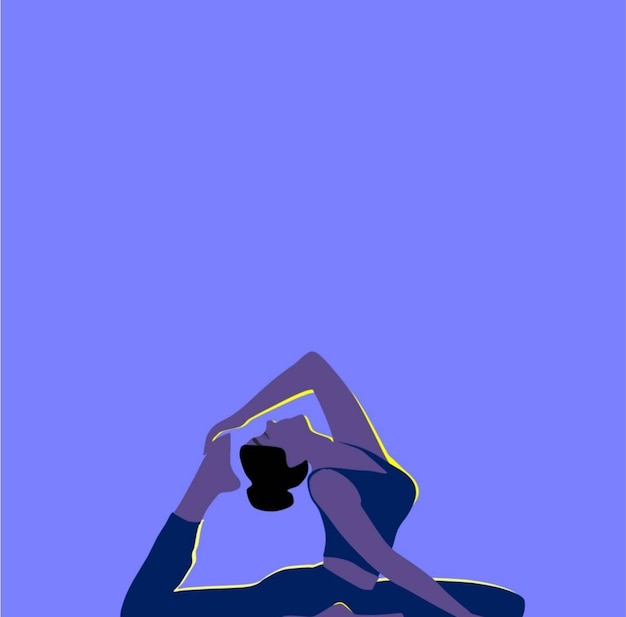 Yoga activiteit meditatie gezondheid vrouw illustratie cartoon achtergrond