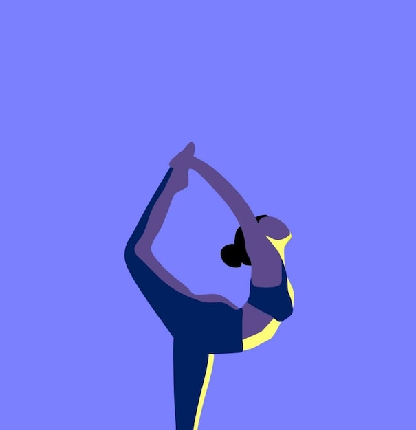 Yoga activity meditation health woman illustration cartoon background