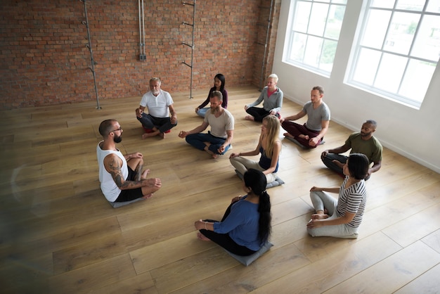 Yoga class concept