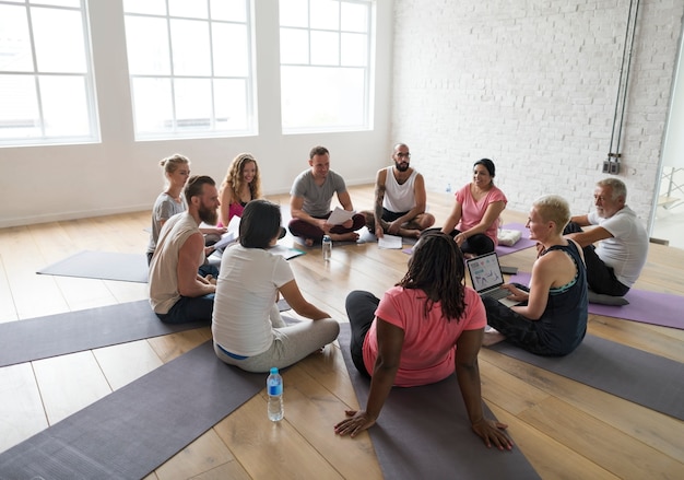 Yoga class concept