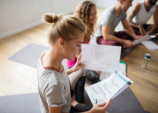 Yoga class concept