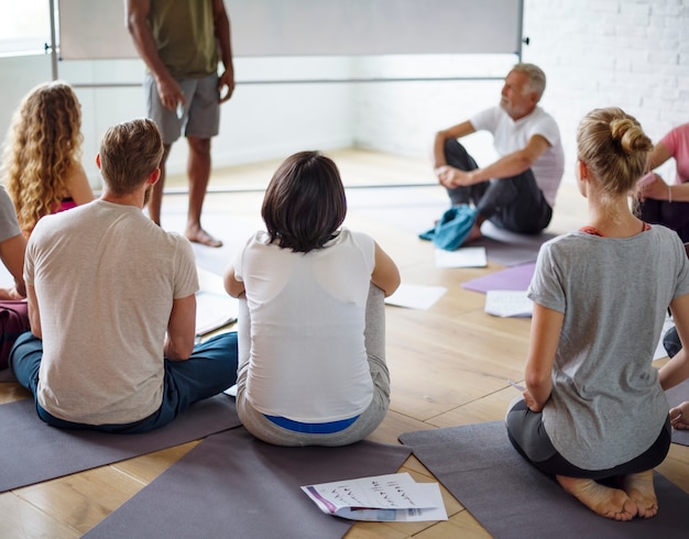 Yoga class concept