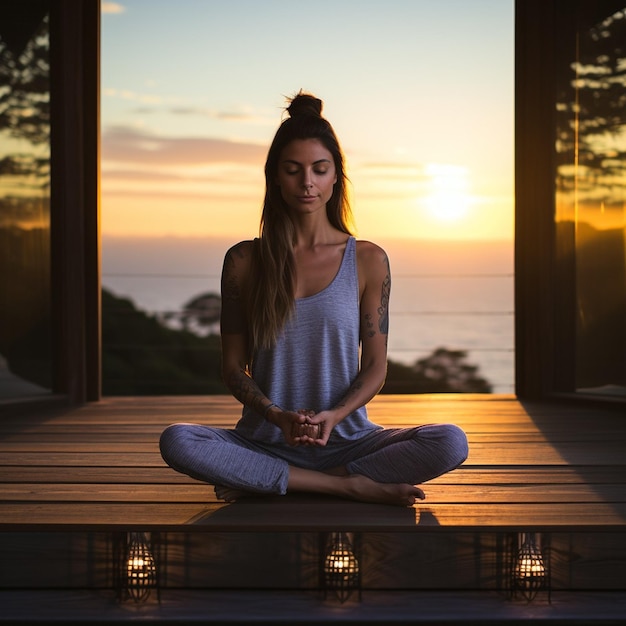 yoga girls on mountains