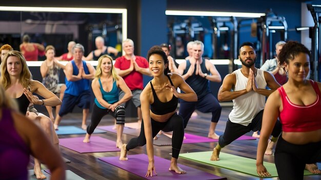Yoga groepslessen in de sportschool